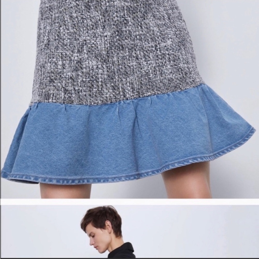 Zara tween denim skirt